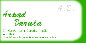 arpad darula business card